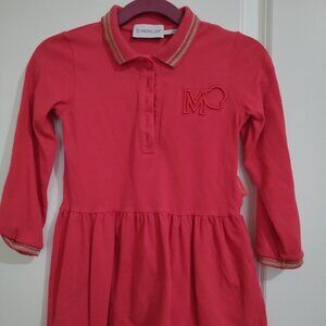 MONCLER SIZE 3 GIRLS RED DRESS